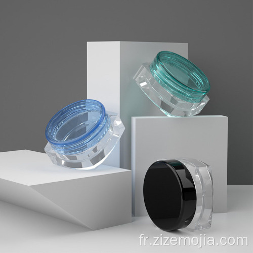 PS Petit pot en plastique de forme carrée transparente